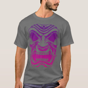 Camiseta Máscara de guerrero samurai, máscara de Hannya Oni