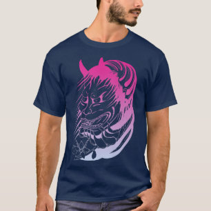 Camiseta Máscara de guerrero samurai, máscara de Hannya Oni