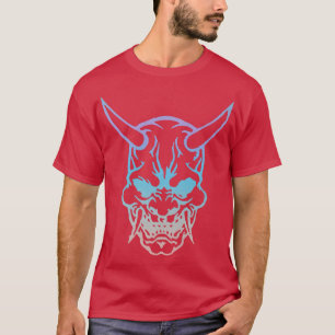 Camiseta Máscara de guerrero samurai, máscara de Hannya Oni