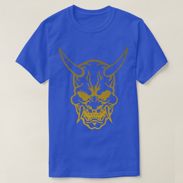 Camiseta Máscara de guerrero samurai, máscara de Hannya Oni (Diseño del anverso)