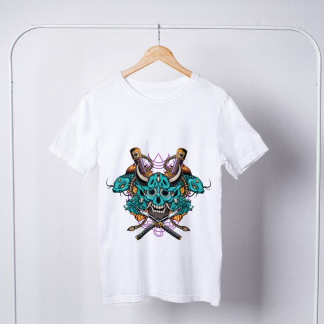 Camiseta Mascara de Hannya japonesa swords Koi Fish (Subido por el creador)