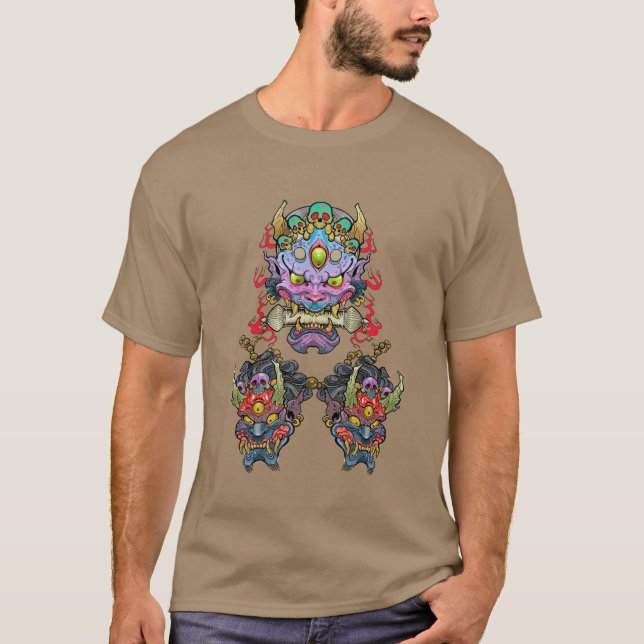 Camiseta Máscara de Hannya y de Oni (Anverso)