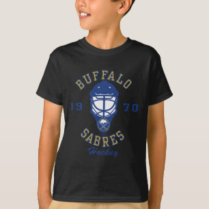 Camiseta Máscara de Hockey Buffalo Sabres Gris Nhl Licencia