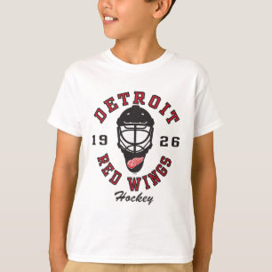 Camiseta Máscara de Hockey Detroit Red Wings Gris Licencia