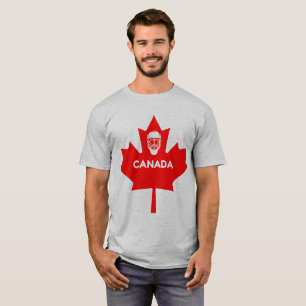 Camiseta Máscara De Hockey Sobre Hojas De Maple En Canadá