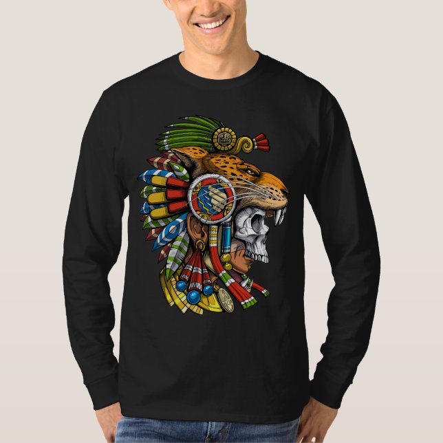 Camiseta Máscara de Jaguar azteca (Anverso)