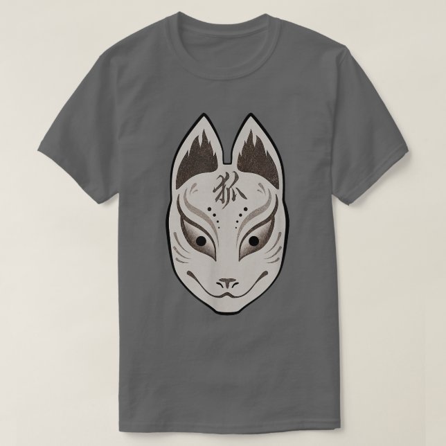 Camiseta Máscara de Kitsune japonesa para el espíritu (Diseño del anverso)