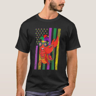 Camiseta Máscara de langostino de Dabbing Mardi Gras Celebr