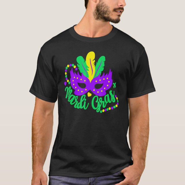 Camiseta Máscara de Mascarada Princesa Mardi Gras (Anverso)