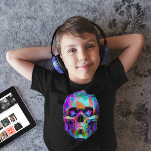 Camiseta Máscara de muerte de hipercolor estilo cráneo negr