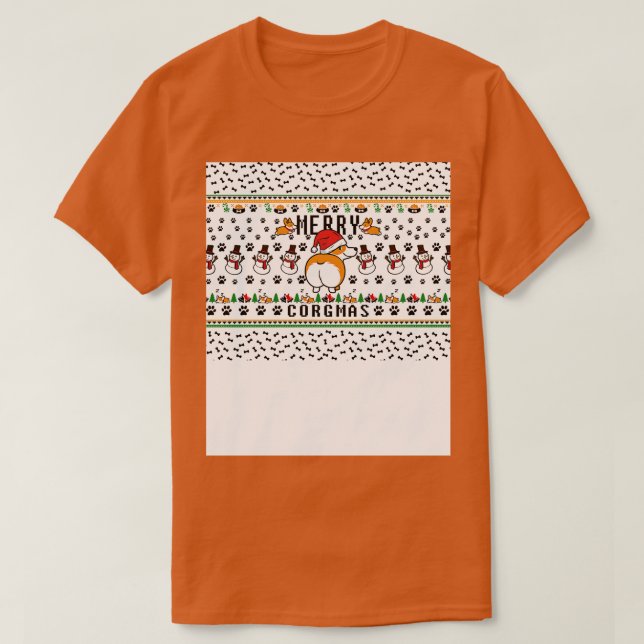 Camiseta Máscara de Navidades Corgi Lover (Diseño del anverso)