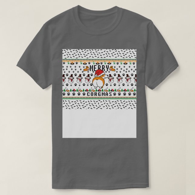 Camiseta Máscara de Navidades Corgi Lover (Diseño del anverso)
