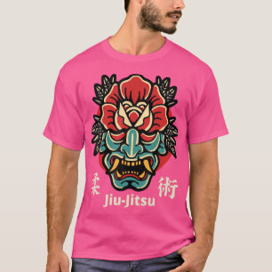 Camiseta Mascara de Oni de Demon japonesa Kabuki Jiu-Jitsu 