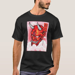 Camiseta Máscara de Oni Máscara de Demonio Estética Japones