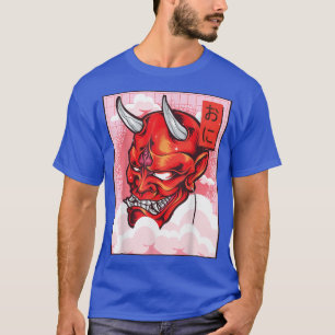 Camiseta Máscara de Oni Mask Demon Mask Yokai Kawaii Japoné