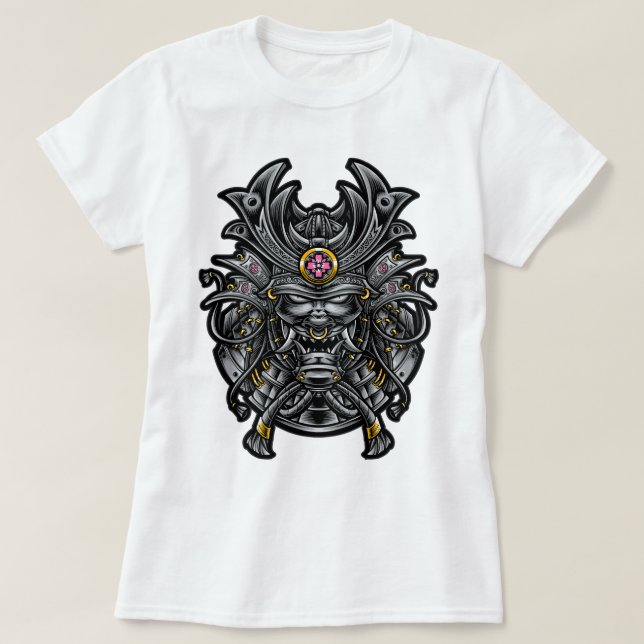 Camiseta Máscara de Oni Samurai (Diseño del anverso)