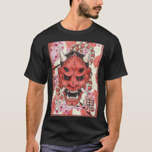 Camiseta Mascara de Oni Yokai máscara de Demonio Retro esté