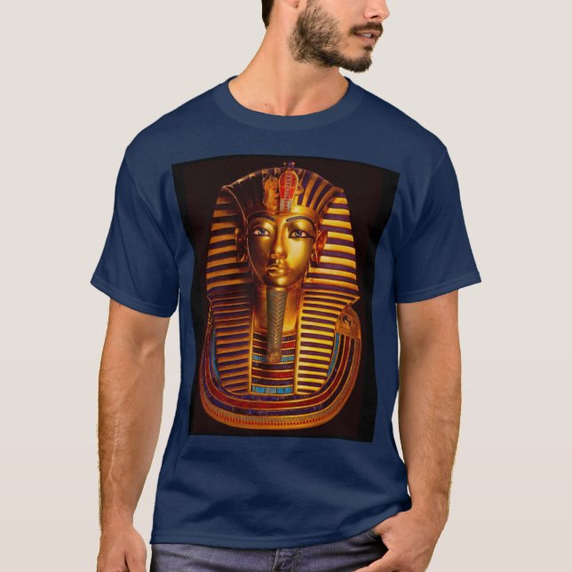 Camiseta Máscara de Oro del Rey Egipcio Tutankhamun (Anverso)