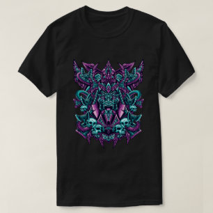 Camiseta Máscara de ovni y cráneo