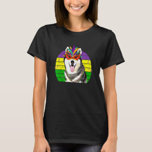 Camiseta Máscara de perro divertida de Husky Siberiano para