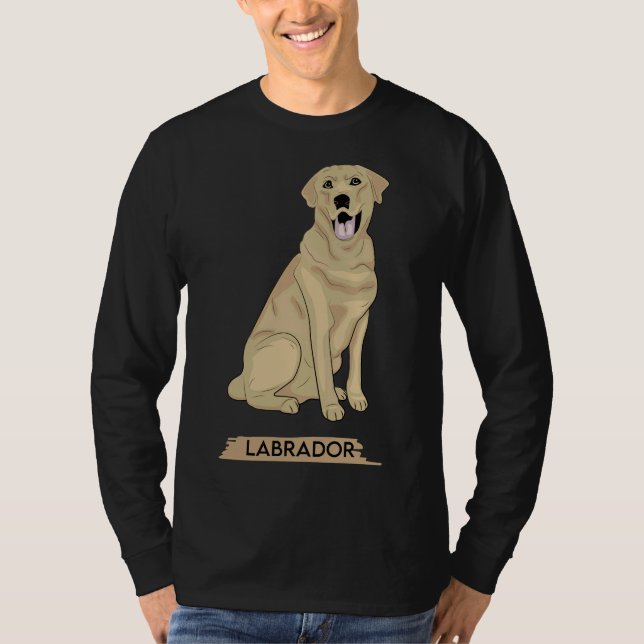 Camiseta Máscara de perro recuperadora de Labrador dorado (Anverso)