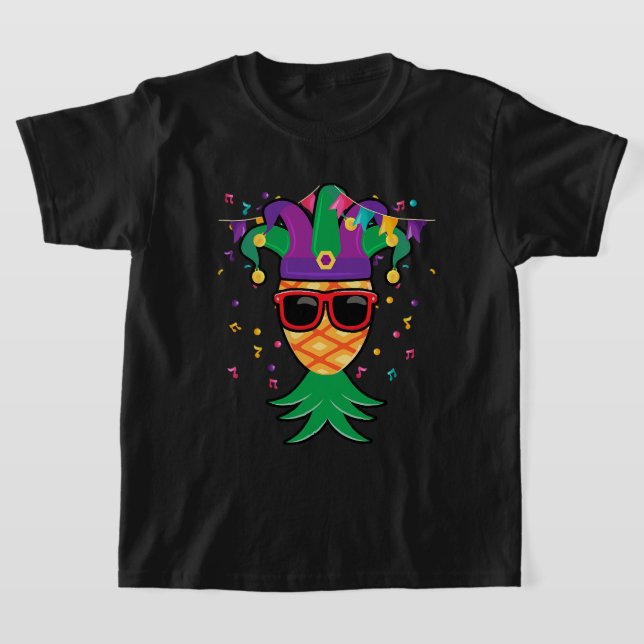 Camiseta Máscara de piña al revés Carnaval de Mardi Gras (Distribución)