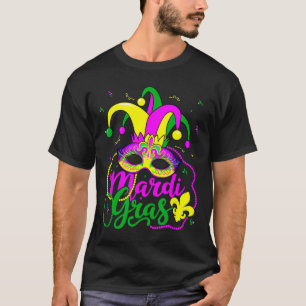 Camiseta Máscara de plumas de cuentas de Carnaval de Mardi 