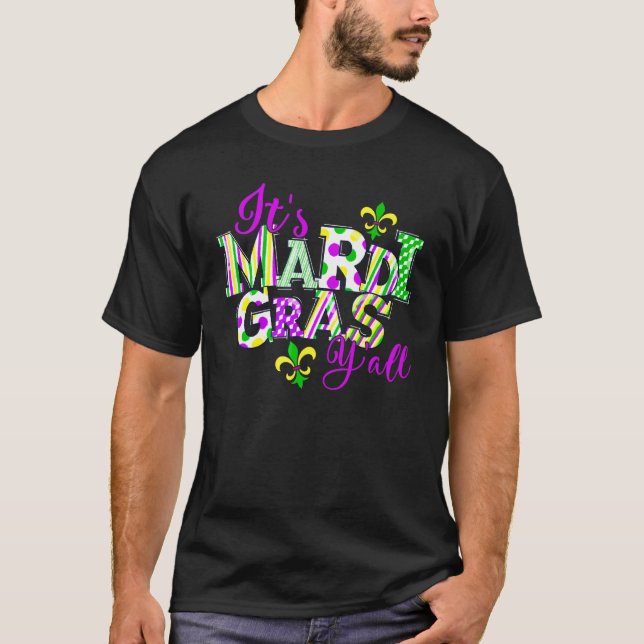 Camiseta Máscara de plumas es el Mardi Gras Y'all New Orlea (Anverso)
