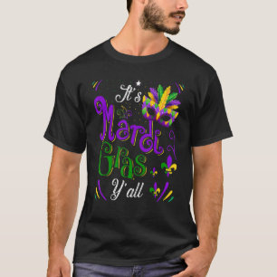 Camiseta Máscara de plumas es el Mardi Gras Y'all New Orlea