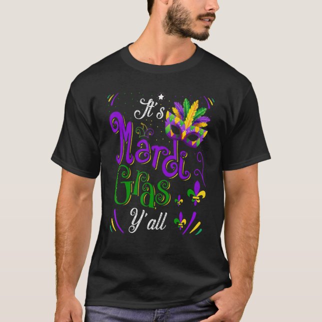 Camiseta Máscara de plumas es el Mardi Gras Y'all New Orlea (Anverso)