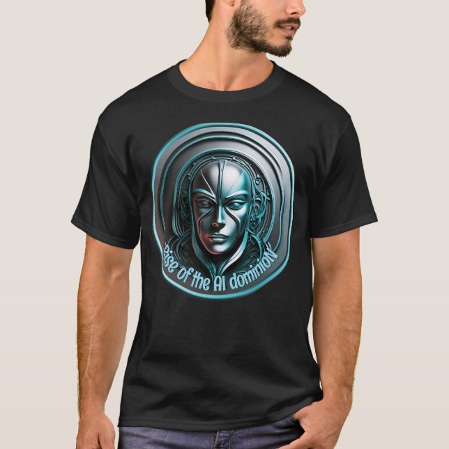 Camiseta Máscara de Robot Azul - Ascenso de la AIN (Anverso)