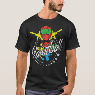 Camiseta Máscara de salpicaduras de paintball Combate casua