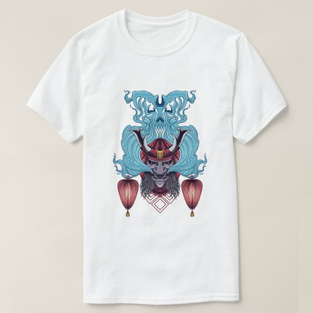 Camiseta Máscara de Samurai con fantasma (Diseño del anverso)