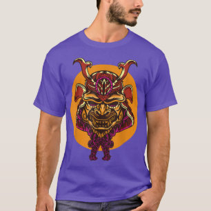 Camiseta Máscara de Samurai del guerrero japonés Sun Helmet