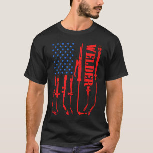 Camiseta Máscara de soldador de bandera de los Estados Unid