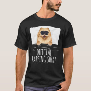 Camiseta Máscara de sueño negro Pomerania Ataque oficial