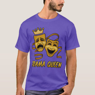 Camiseta Máscara De Teatro De Oro De Drama Queen Y Tragedia