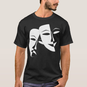 Camiseta Máscara de teatro de teatro de ópera cómica de tea