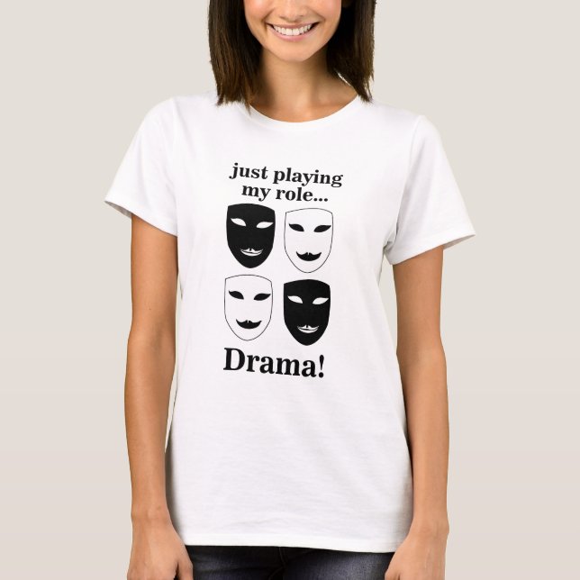 Camiseta Máscara de teatro Teatro Drama Actor de teatro  (Anverso)