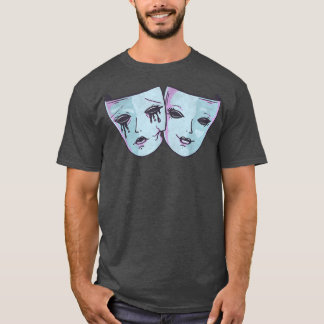 Camiseta Máscara De Teatro Triste Emo Pastel Gótico Suave G