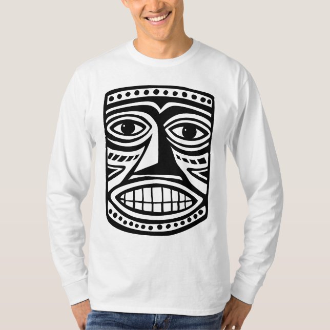 Camiseta Máscara de Tiki III - Negro (Anverso)