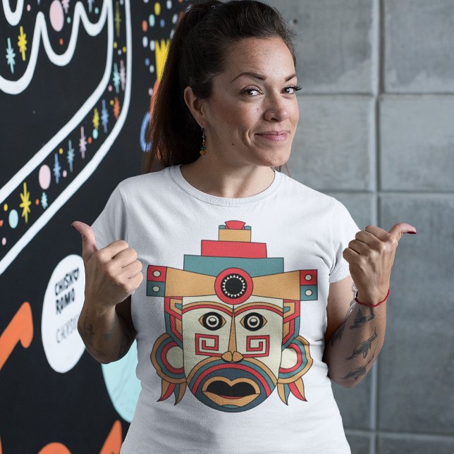 Camiseta Máscara de tribu azteca (Subido por el creador)