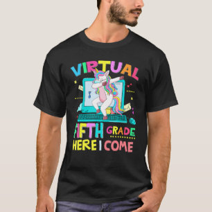 Camiseta Máscara de Unicornio de quinto grado virtual