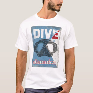 Camiseta Máscara del buceo con escafandra del vintage de