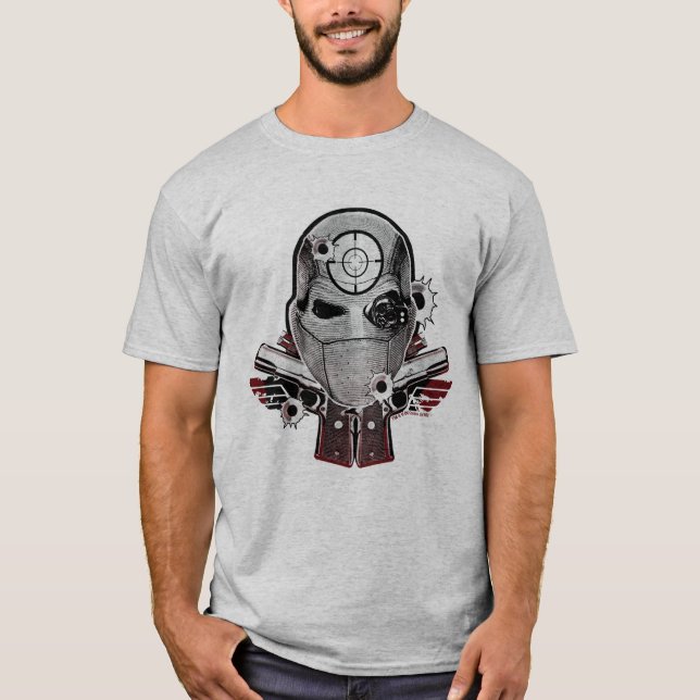 Camiseta Máscara del pelotón el | Deadshot del suicidio y (Anverso)