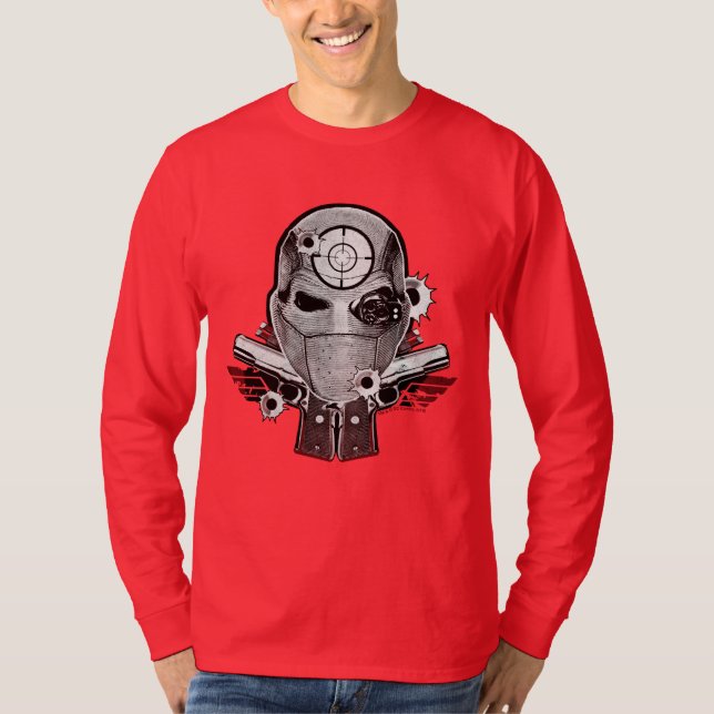 Camiseta Máscara del pelotón el | Deadshot del suicidio y (Anverso)