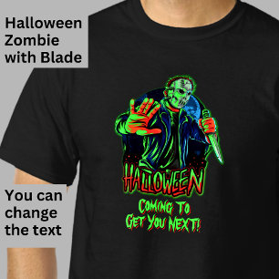 Camiseta Máscara divertida de zombie aterrador de Halloween