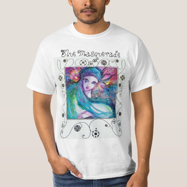 Camiseta MÁSCARA EN AZUL / Mascarada veneciana,Bizcochos ge (Anverso)