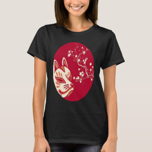 Camiseta Máscara estética japonesa de Fox Kitsune