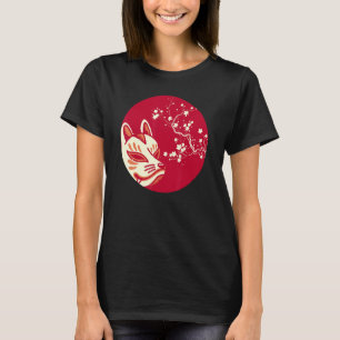 Camiseta Máscara estética japonesa de Fox Kitsune